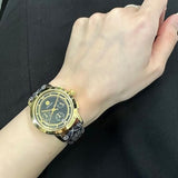 Buy Shop Tory Burch The Miller Chronograph Blue Dial Blue Jacquard Strap Watch for Women - TBW1038 USA Online