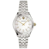 Buy Shop Versace Hellenyium Quartz White Dial Silver Steel Strap Watch for Women - VEHU00320 USA Online