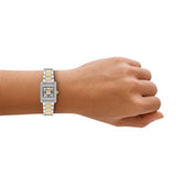 Buy Shop Emporio Armani Genni Crystals Silver Dial Two Tone Steel Strap Watch for Women - AR11704 USA Online