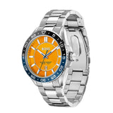 Buy Shop Hugo Boss Runner 3H Orange Dial Silver Steel Strap Watch for Men - 1514206 USA Online