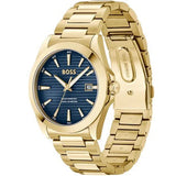 Buy Shop Hugo Boss Strike Blue Dial Gold Steel Strap Watch for Men - 1514172 USA Online