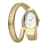 Buy Shop Just Cavalli Serpente Metallica White Dial Gold Steel Strap Watch for Women - JC1L208M0035 USA Online