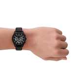 Buy Shop Emporio Armani Antonio Chronograph Black Dial Black Leather Strap Watch for Men - AR11583 USA Online