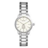 Buy Shop Tory Burch Collins White Dial Silver Steel Strap Watch for Women - TBW1301 USA Online