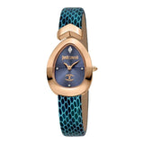 Buy Shop Just Cavalli Diversa Snake Blue Dial Blue Leather Strap Watch for Women - JC1L321L0055 USA Online