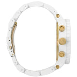Nixon 51-30 Chronograph White Dial White Steel Strap Watch for Men - A083-1035