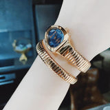 Buy Shop Just Cavalli Glam Evo 4 Blue Dial Rose Gold Steel Strap Watch for Women - JC1L229M0055 USA Online