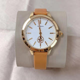 Buy Shop Tory Burch Collins Quartz White Dial Brown Leather Strap Watch for Women - TBW1202 USA Online