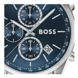 Buy Shop Hugo Boss Grand Prix Chronograph Blue Dial Silver Steel Strap Watch for Men - 1514226 USA Online