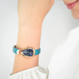 Buy Shop Just Cavalli Diversa Snake Blue Dial Blue Leather Strap Watch for Women - JC1L321L0055 USA Online