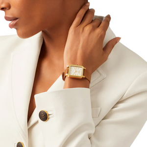 Buy Shop Tory Burch Robinson White Dial Brown Leather Strap Watch for Women - TBW1503 USA Online