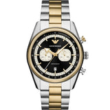 Buy Shop Emporio Armani Racer Chronograph Black Dial Two Tone Steel Strap Watch for Men - AR11678 USA Online