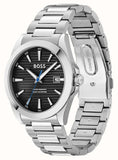 Buy Shop Hugo Boss Strike Black Dial Silver Steel Strap Watch for Men - 1514170 USA Online