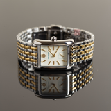 Buy Shop Tory Burch Eleanor White Dial Two Tone Steel Strap Watch for Women - TBW1070 USA Online