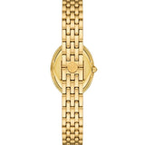 Buy Shop Tory Burch Oval Mother of Pearl Dial Gold Steel Strap Watch for Women - TBW6034 USA Online