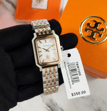 Buy Shop Tory Burch Robinson White Dial Two Tone Steel Strap Watch for Women - TBW1509 USA Online