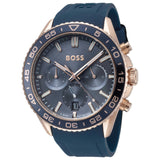 Buy Shop Hugo Boss Runner Chronograph Blue Dial Blue Silicone Strap Watch for Men - 1514169 USA Online