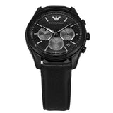 Buy Shop Emporio Armani Antonio Chronograph Black Dial Black Leather Strap Watch for Men - AR11583 USA Online