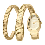 Buy Shop Just Cavalli Serpente Metallica Gold Dial Gold Steel Strap Watch for Women - JC1L209M0035 USA Online