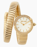 Buy Shop Just Cavalli Enchanting White Dial Gold Steel Strap Watch for Women - JC1L301M0025 USA Online