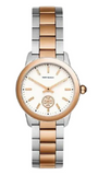 Buy Shop Tory Burch Collins White Dial Two Tone Steel Strap Watch for Women - TBW1305 USA Online