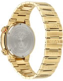 Buy Shop Versace Greca Logo Quartz Black Dial Gold Steel Strap Watch for Men - VE8G00624 USA Online