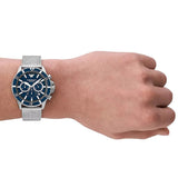 Buy Shop Emporio Armani Diver Chronograph Blue Dial Silver Mesh Strap Watch for Men - AR11587 USA Online