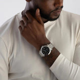 Buy Shop Hugo Boss Strike Black Dial Silver Steel Strap Watch for Men - 1514170 USA Online