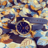 Buy Shop Tory Burch Collins Quartz Blue Dial Blue Leather Strap Watch for Women - TBW1303 USA Online