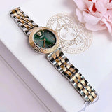 Buy Shop Versace Daphnis Quartz Green Dial Two Tone Steel Strap Watch for Women - VEOCA0424 USA Online