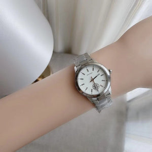 Buy Shop Tory Burch Collins White Dial Silver Steel Strap Watch for Women - TBW1301 USA Online
