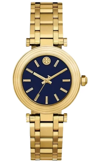 Buy Shop Tory Burch Classic T Black Dial Gold Steel Strap Watch for Women - TBW9010 USA Online