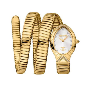 Buy Shop Just Cavalli Classico Lungo White Dial Gold Steel Strap Watch for Women - JC1L248M0025 USA Online