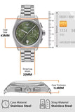 Buy Shop Emporio Armani Federico Chronograph Green Dial Silver Steel Strap Watch for Men - AR11640 USA Online