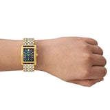 Buy Shop Tory Burch Eleanor Mother of Pearl Black Dial Two Tone Steel Strap Watch for Women - TBW1084 USA Online