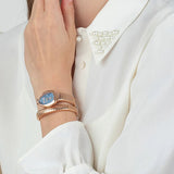 Buy Shop Just Cavalli Glam Evo 4 Blue Dial Rose Gold Steel Strap Watch for Women - JC1L229M0055 USA Online