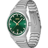 Buy Shop Hugo Boss Candor Green Dial Silver Steel Strap Watch for Men - 1514079 USA Online
