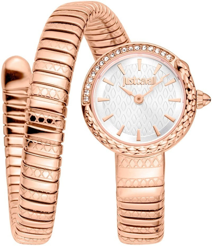Buy Shop Just Cavalli Enchanting White Dial Rose Gold Steel Strap Watch for Women - JC1L301M0045 USA Online