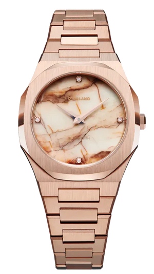 Buy Shop D1 Milano Ultra Thin Marble Dial Rose Gold Steel Strap Watch for Women - D1-UTBL14 USA Online