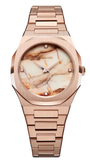 Buy Shop D1 Milano Ultra Thin Marble Dial Rose Gold Steel Strap Watch for Women - D1-UTBL14 USA Online