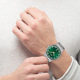 Buy Shop Hugo Boss Candor Green Dial Silver Steel Strap Watch for Men - 1514079 USA Online