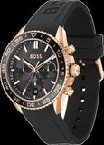 Buy Shop Hugo Boss Runner Chronograph Black Dial Black Silicone Strap Watch for Men - 1514168 USA Online