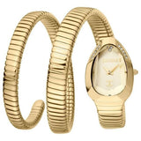 Buy Shop Just Cavalli Serpente Metallica Gold Dial Gold Steel Strap Watch for Women - JC1L209M0035 USA Online