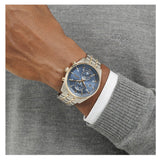 Buy Shop Hugo Boss Skytraveller Chronograph Blue Dial Two Tone Steel Strap Watch for Men - 1514247 USA Online
