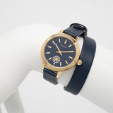 Buy Shop Tory Burch Collins Quartz Blue Dial Blue Leather Strap Watch for Women - TBW1303 USA Online