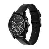 Buy Shop Emporio Armani Antonio Chronograph Black Dial Black Leather Strap Watch for Men - AR11583 USA Online