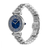 Buy Shop Emporio Armani Gianni T-Bar Blue Dial Silver Steel Strap Watch for Women - AR11627 USA Online