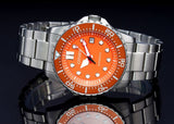 Buy Shop Citizen Mechanical Automatic Orange Dial Silver Steel Strap Watch for Men - NJ0128-80X USA Online