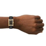 Buy Shop Emporio Armani Gino Black Dial Black Leather Strap Watch for Men - AR11666 USA Online