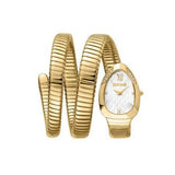 Buy Shop Just Cavalli Serpente Metallica White Dial Gold Steel Strap Watch for Women - JC1L224M0035 USA Online